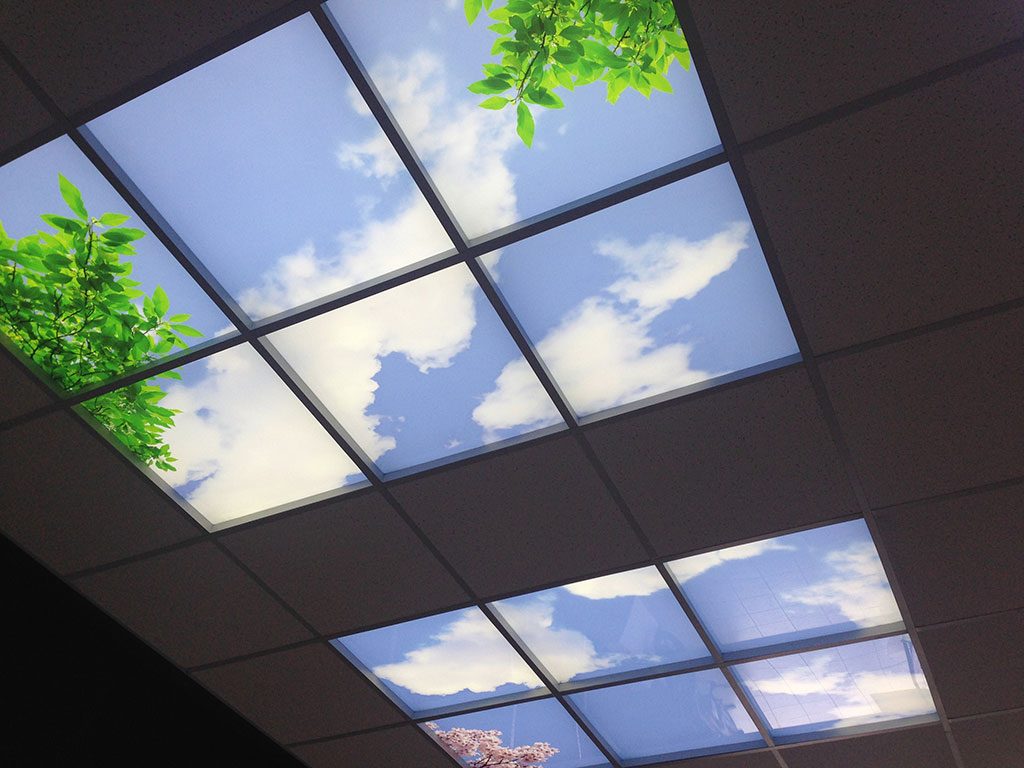 Cloud ceiling, Sky panels, LED panel light, virtual window ...