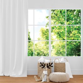 Fake window Unlit 6751, 170x130cm white 12 grilles